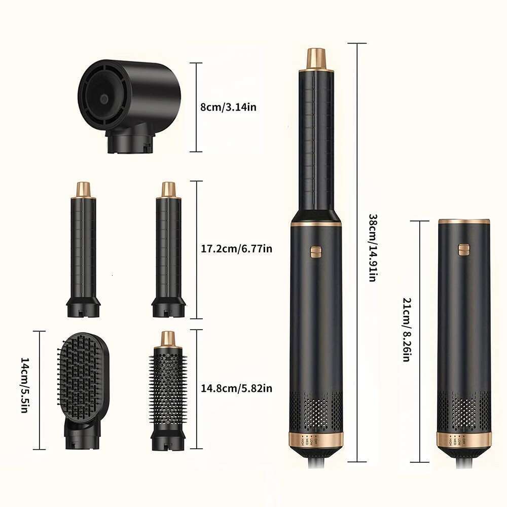 5 in 1 Electric Dryer Hair Straightener Comb Negative Ion Curling Iron Styling Tools Multifunctional Hot Air Brush