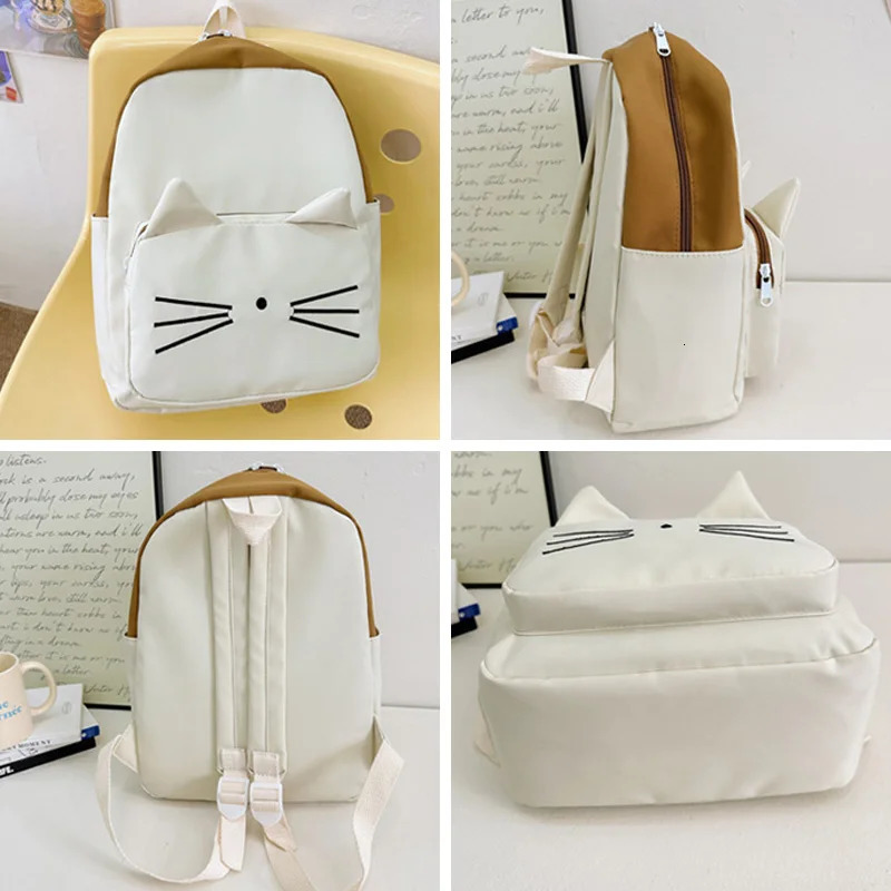 Children Girls Backpack Cartoon Cat Kids Kindergarten School Bags Portable Child Backpack for Boys Travel Bag Kids Gift 250514