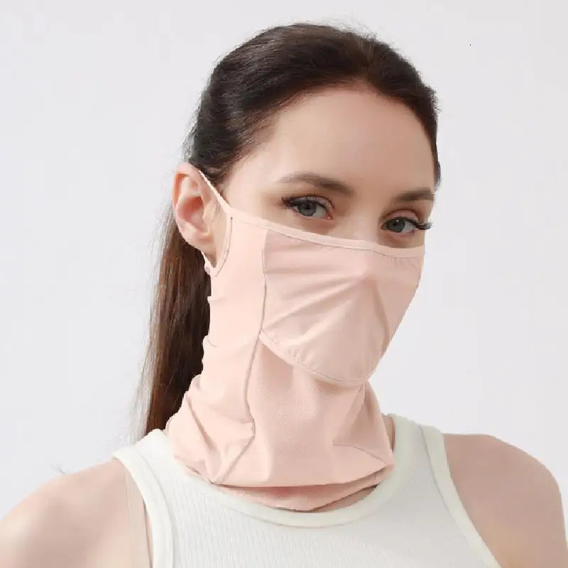 Sun Shading Hiking Scarf Bicycle mask Sun blocking mask Ice Silk Sun Protective Scarf Cycling Face Mask Hiking Scarves 250514