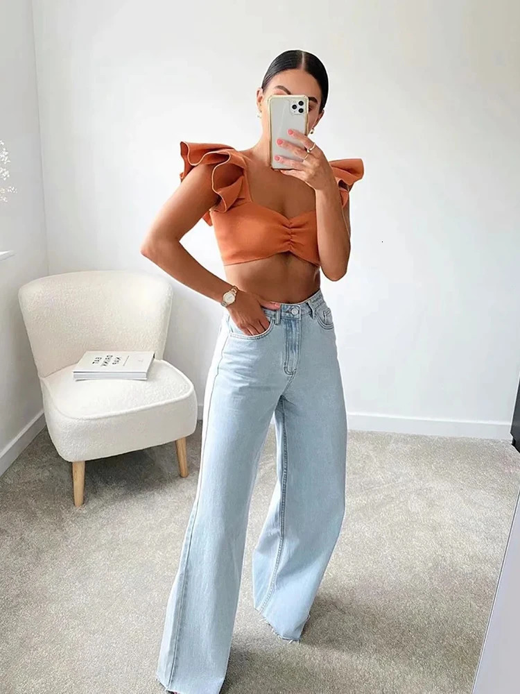 Cryptographic Casual Fashion Straight Leg Womens Jeans Denim Bottom Harajuku Boyfriend Long High Waist Baggy Jeans Fall Pants 250513