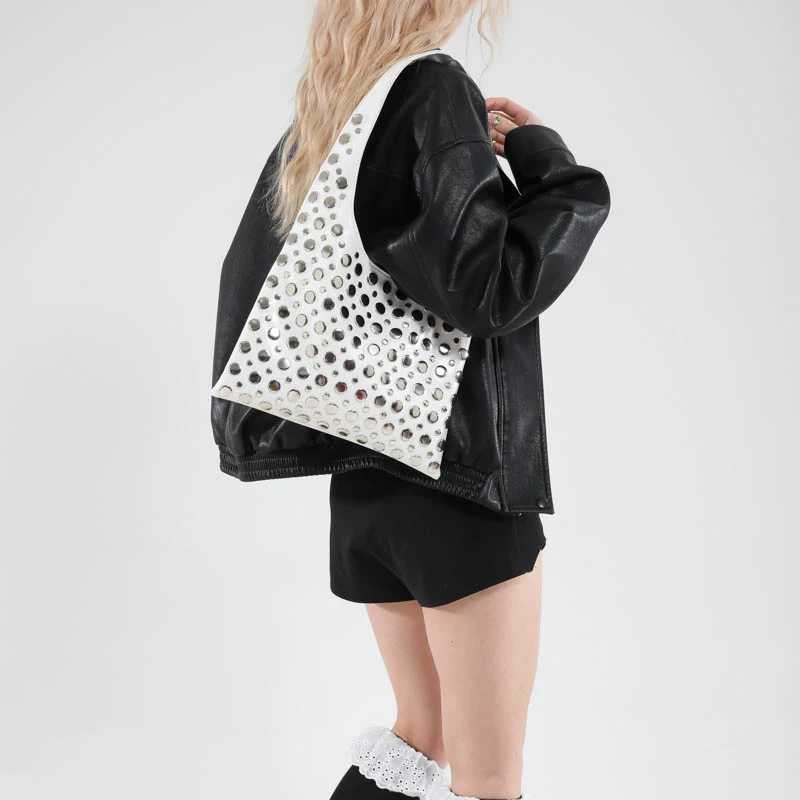 2025 Decorati Wens Shoder Bag New Motorcycle Style Underarm Handbag Fi Large Capacity All-me Handbag Z250514