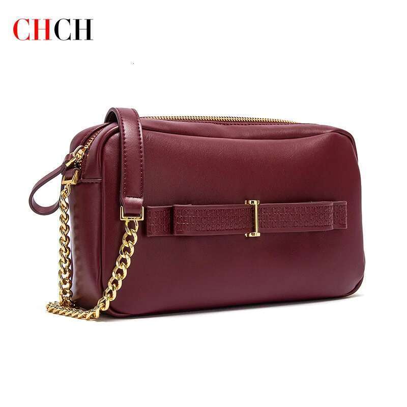 CHCH Crossbody 2025 New Black Simple Camera Women's Commuter Chain Bag 250514