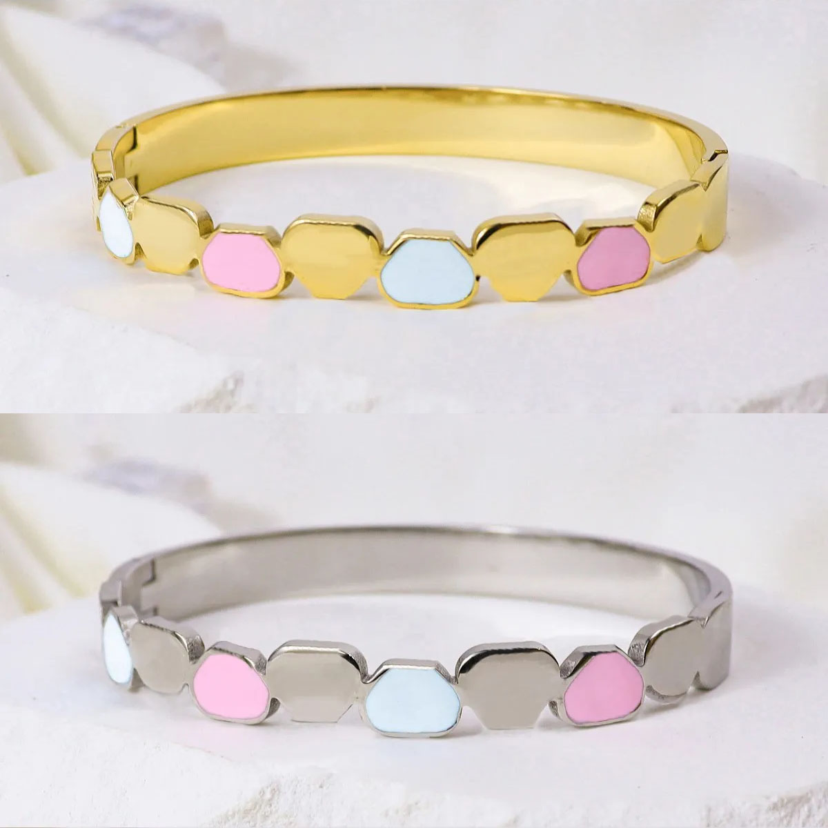 Designer Letters Bracelets Cute Love Heart Gold Plating Staiess Steel Lucky Cuff Bangles Women Girls Wedding Party Charm Bangles Jewelry Gifts