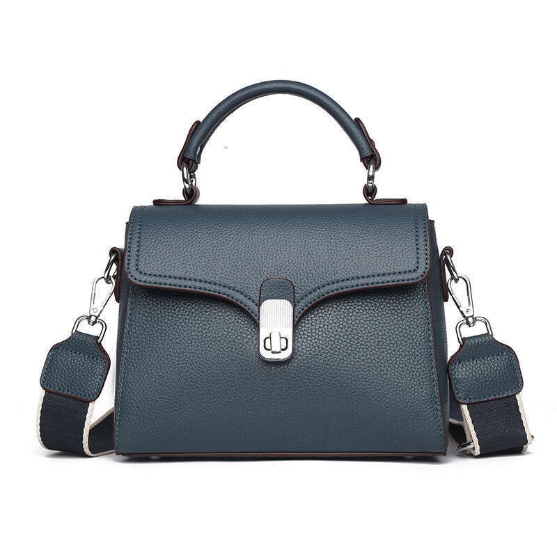 Tote Bag Top Layer Cowhide Fashionable Handbag Versatile Wide Strap Single Shoulder Tote Bag Light Luxury Texture Large Capacity Crossbody Bag KQ