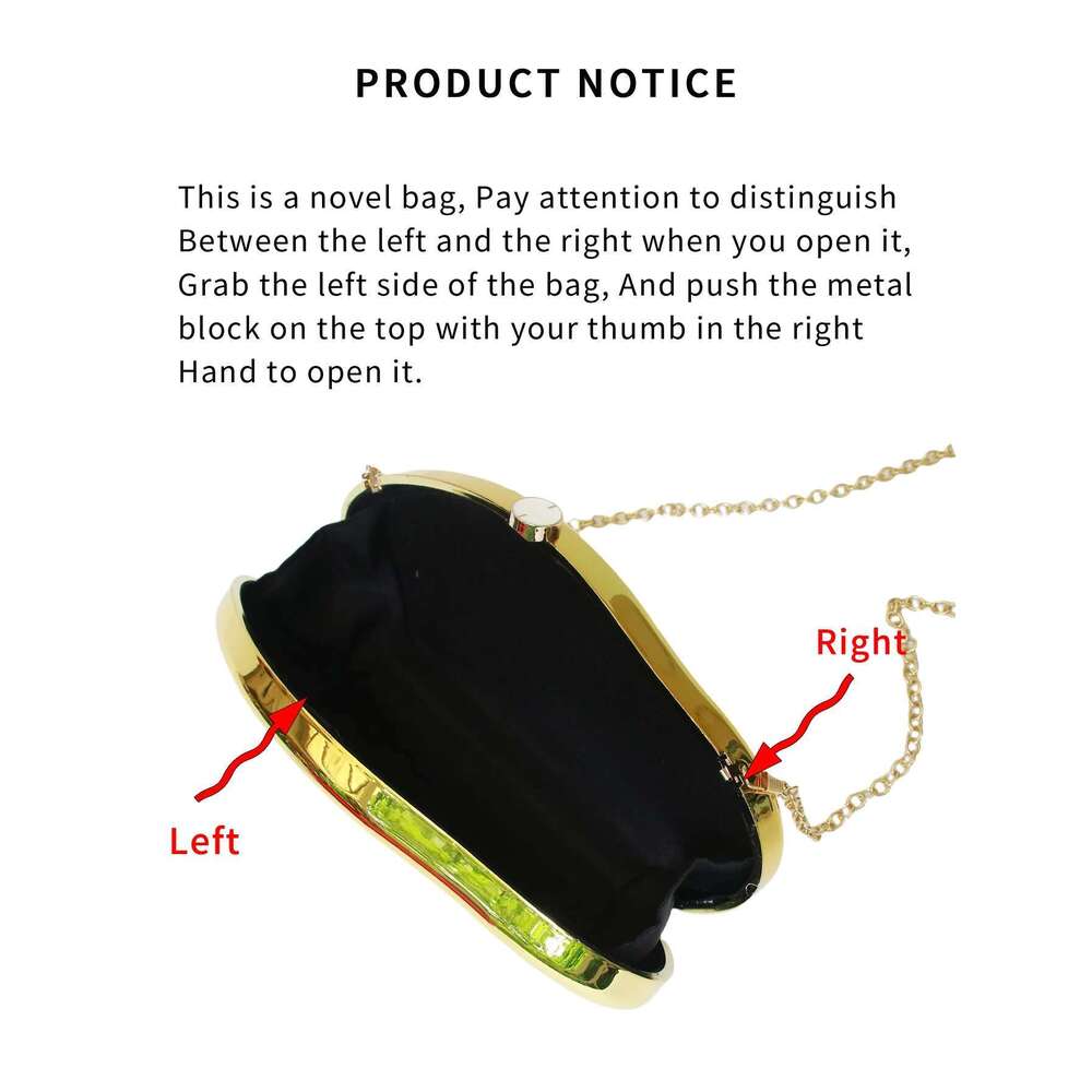 French Metal Style Acrylic Special-Shaped Stone Clutch Versatile New Banquet Party Wedding Elegant Fashion Exquisite Sweet And Cool Sexy Bag, Unique D