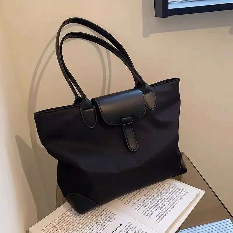 High Capacity Women's Fashionable And Casual Nylon Handbag, Mommy Shopping Commuting Bag, One Shoulder Tote Bag
