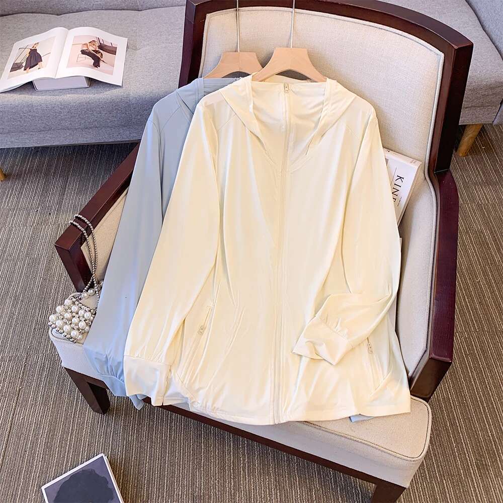 Summer Plus Size Women's Sunscreen Hooded Loose Jacket Casual Thin Cardigan Daily Basic Commuter Versatile Tops big