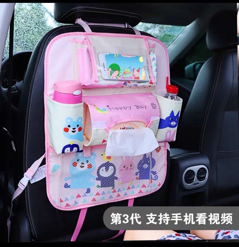 Cartoon Seat Back 3Rd Generation With Phone And Pad Bag Stowing Tidying Car Kids Toy Organizer