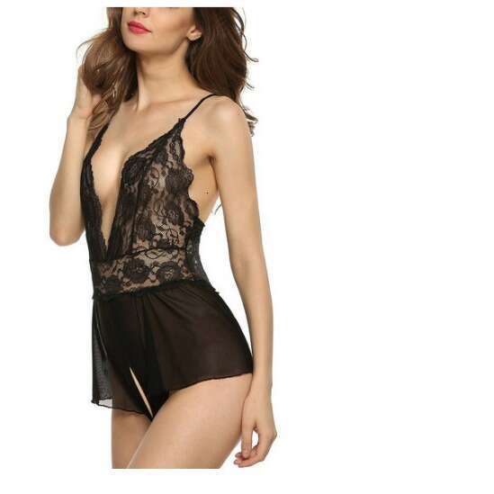Sexy Lace Lingerie Sexy With Crotch Opening And Transparent Mesh Sleepwear Plus Size Sexy Lingerie KQ