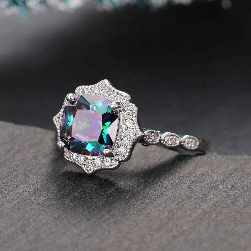 925 Sterling Silver Luxury Flower Ring Delicate Clear Rose Ring Pave Setting CZ for Women Fine Jewelry GiftXJ250514