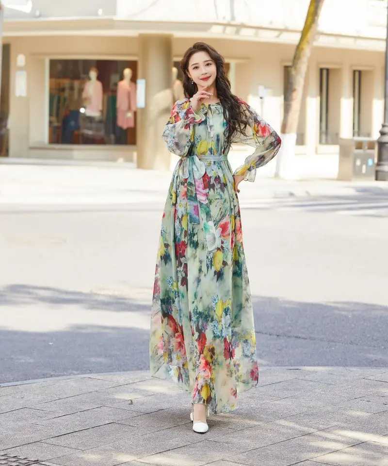 Summer Beach Wedding Guest Maxi Dress Bohemian Maternity Photoshoot Alabiya Fashion Muslim Chiffon Long Dress Seaside Plus Sizes X250514