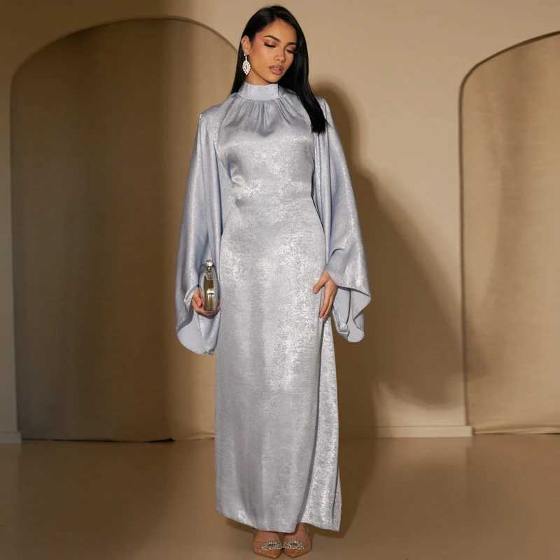 2024 Islamic Elegant New Shinny Kaftan Abaya Women Muslim Dress Turkey Islamic Clothing Modest Dress Dubai Abaya EID Collections X250514
