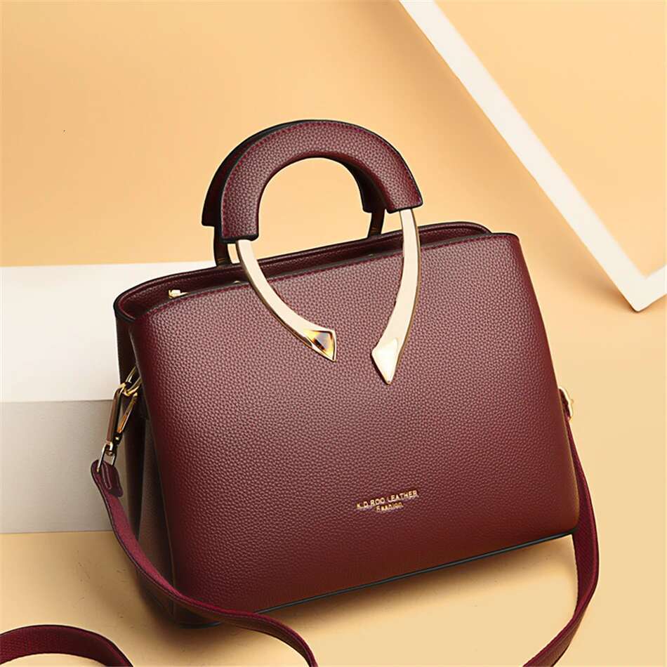 GENUINE VANDERWAH High Quality Leather Casual Tote Handbags Designer Shoulder Crossbody Bags For Women 2024
