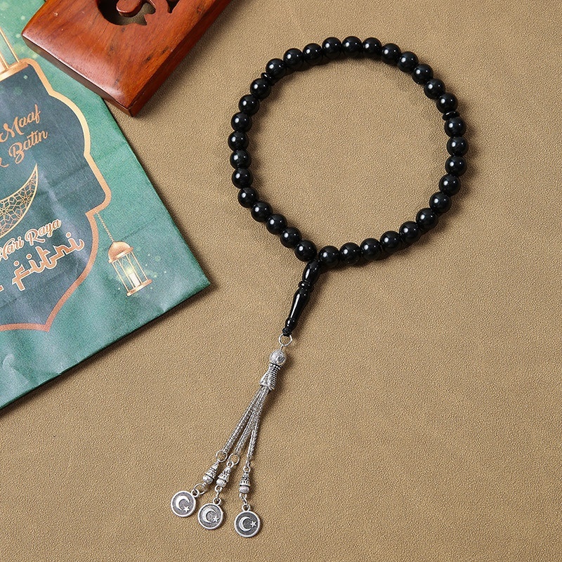 Hand Arabic hand Muslim prayer handmade string, 33 beads, handheld bead bracelet