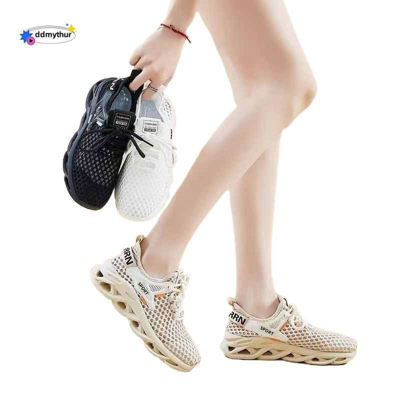 Summer breathable with one foot, comfortable and odor proof shoes, ultra soft sole casual women's mesh shoes ddmythur