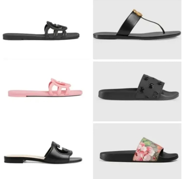 Slipper Designer Slide Summer sandals Fashion Men Beach Indoor Flat Flip Flops Leather Lady Women Shoes Ladies Slippers Size 35-45 box sandals