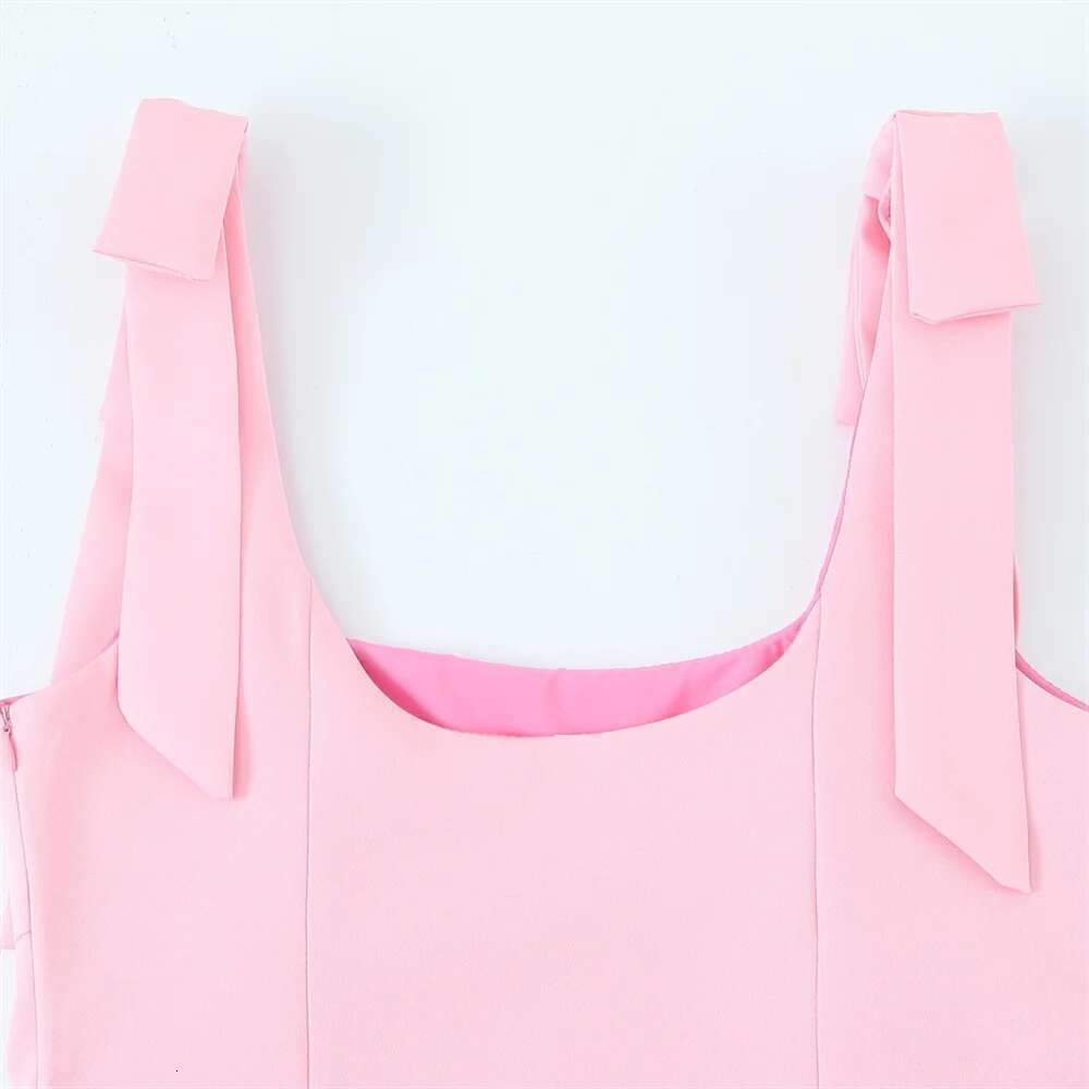 PB&ZA 2025 Women's Multi Colored Square Neck Crop Tops Bow - Straps Design for a Cute and Stylish Look