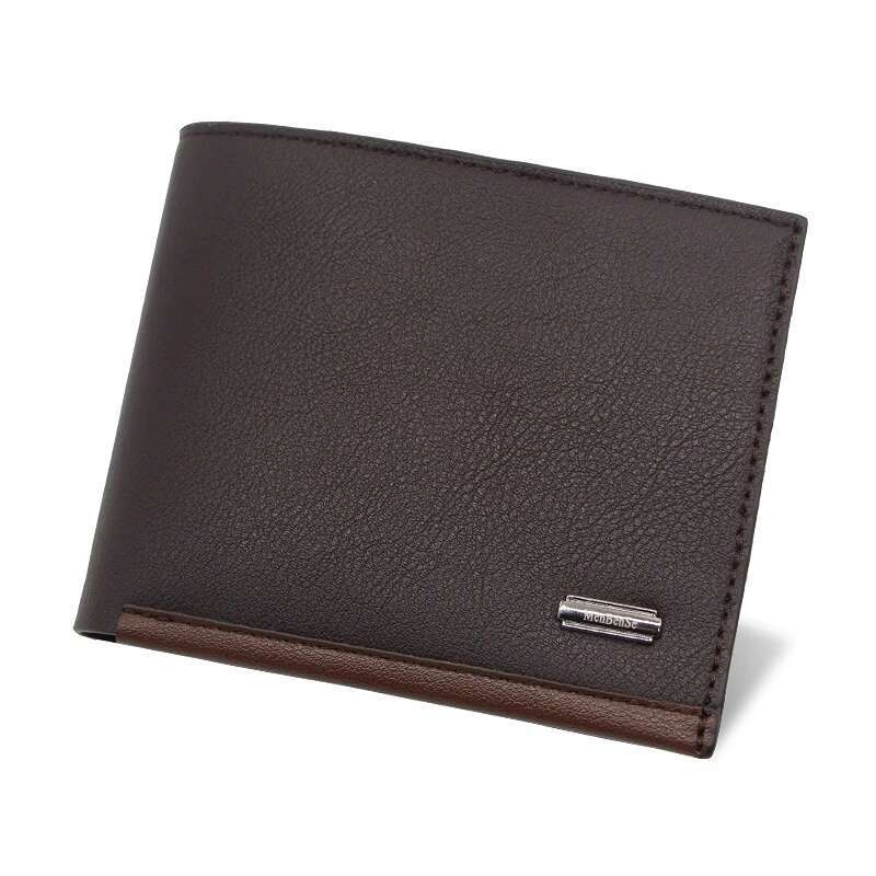 Leather Men Premium Product Real Cowhide Wallets for Man Short Black Walet Portefeuille Homme Design Purses Coin Bag