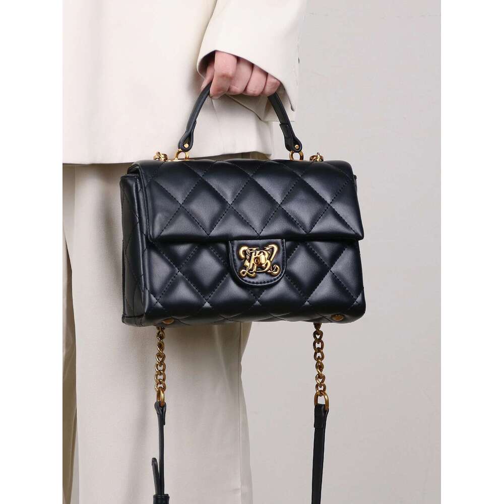 Fashion Spring And Summer 2025 New Rhombic Chain Temperament Handbag High Sense Niche Design Shoulder Messenger B