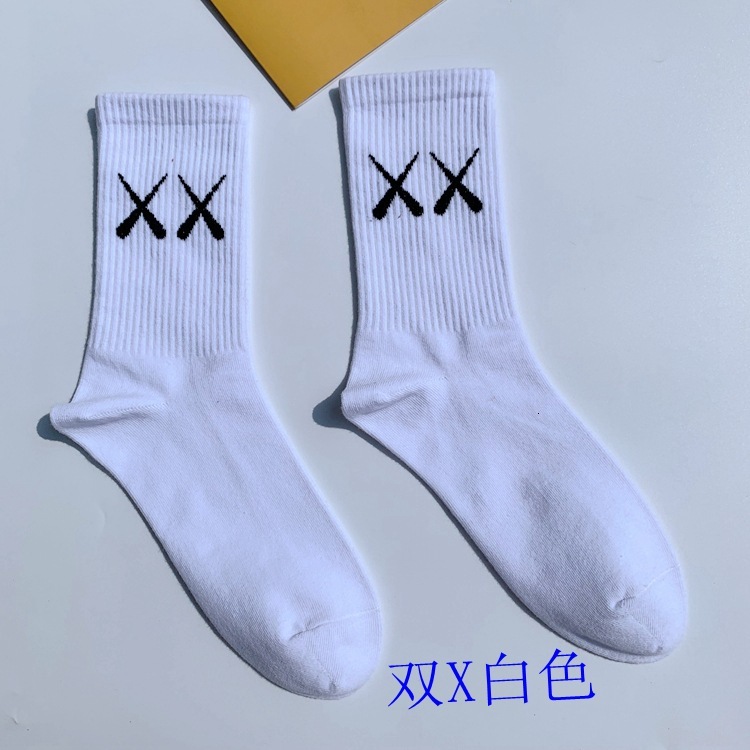 Designer Socks XX Ins Trendy Internet Red Cotton Men S And Women S Middle Color College Style Street Skateboarding Sports Long Socks Sports Socks