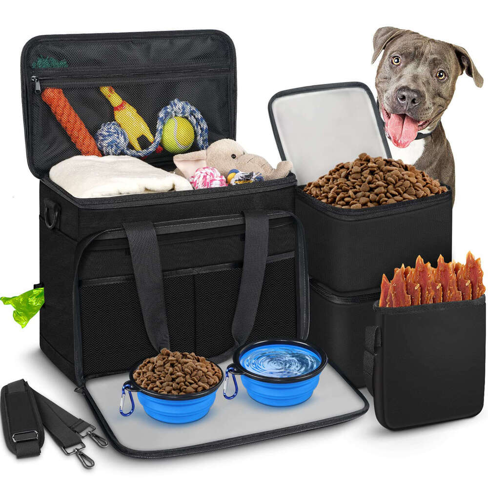 Portable pet Oxford folding food cat drinking water, dog bowl, outdoor utensils and supplies