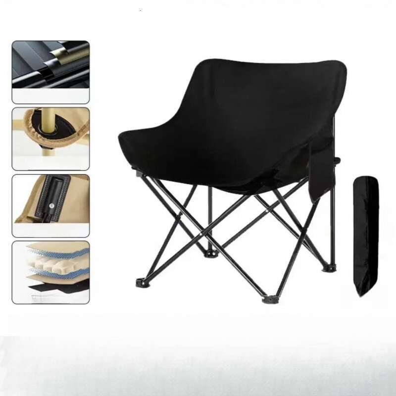 Moon Outdoor Folding Camping Chair Portable Fishing Picnic Sketching Backrest