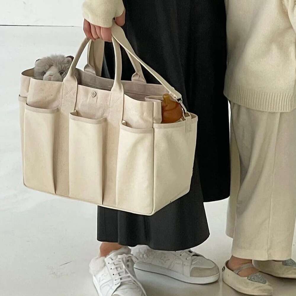 Korea INS Style Mother Baby Diaper Bags Canvas Large Capacity Mommy Tote Multifunctional Maternity Nappy Storage Bag