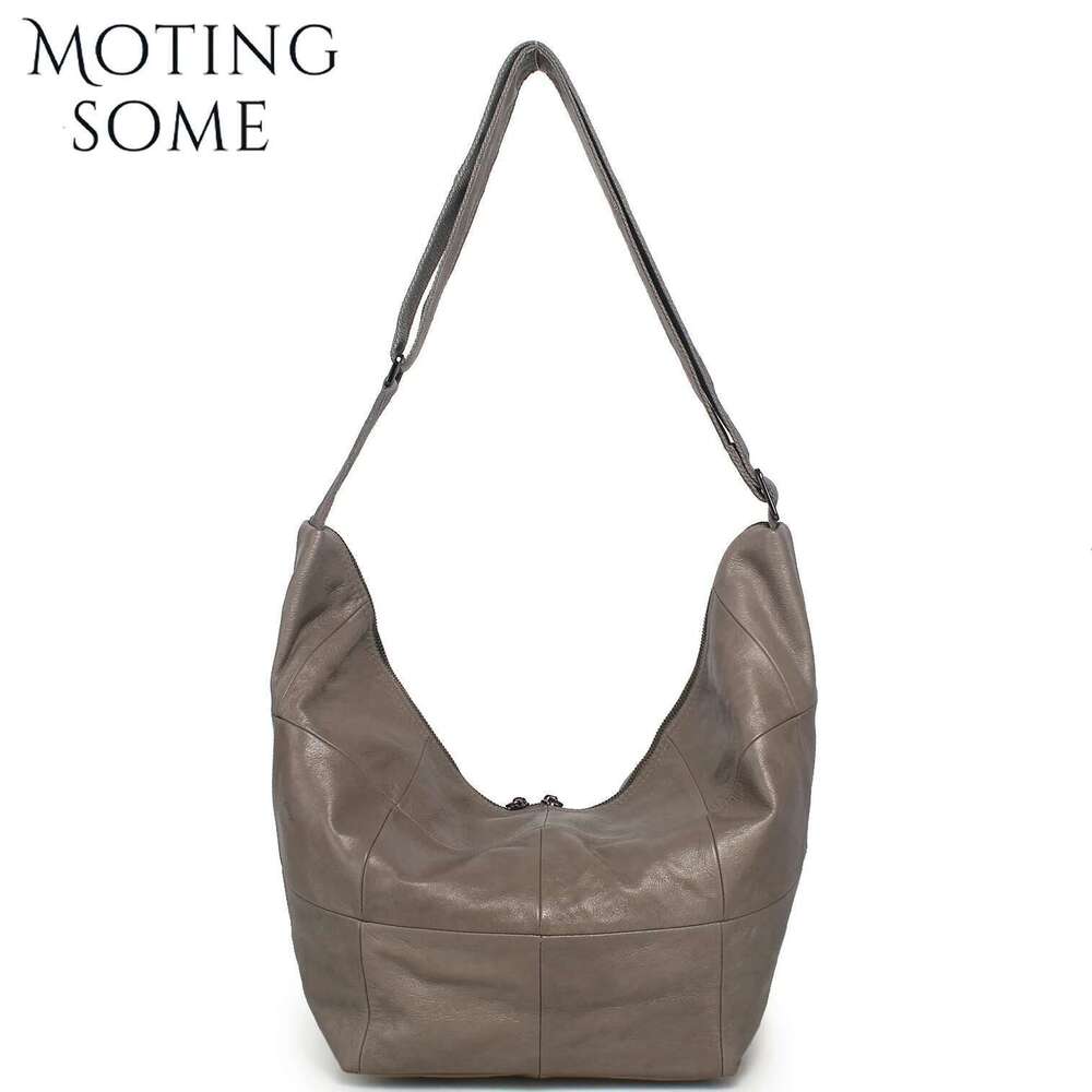 Motingsome Hobos Bags Women Shoulder Handbag And Genuine Leather Casual Tote Fashion Lady Shopping Daily Purses