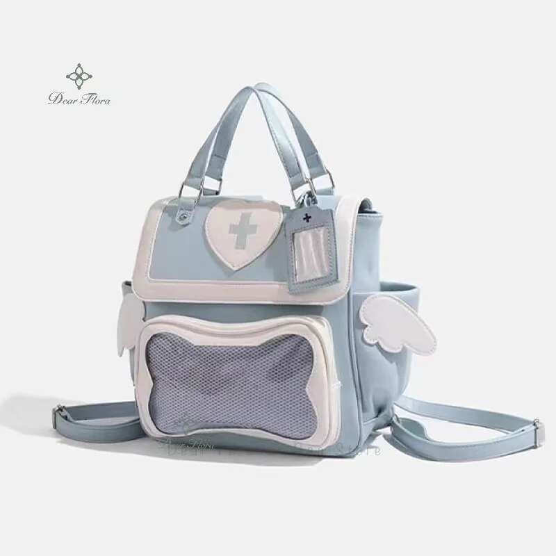 Y2k Cute Clear Ita Women Lolita Backpack Kawaii Girl Shoulder Bag DIY Display Transparent Pocket Japanese Doll Tote Handbags
