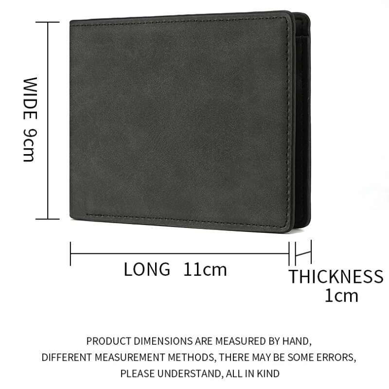 2025 New Men's Genuine PU Male Short Zipper Simple Soft Leather Light Money Clip Vintage Business Wallet Students