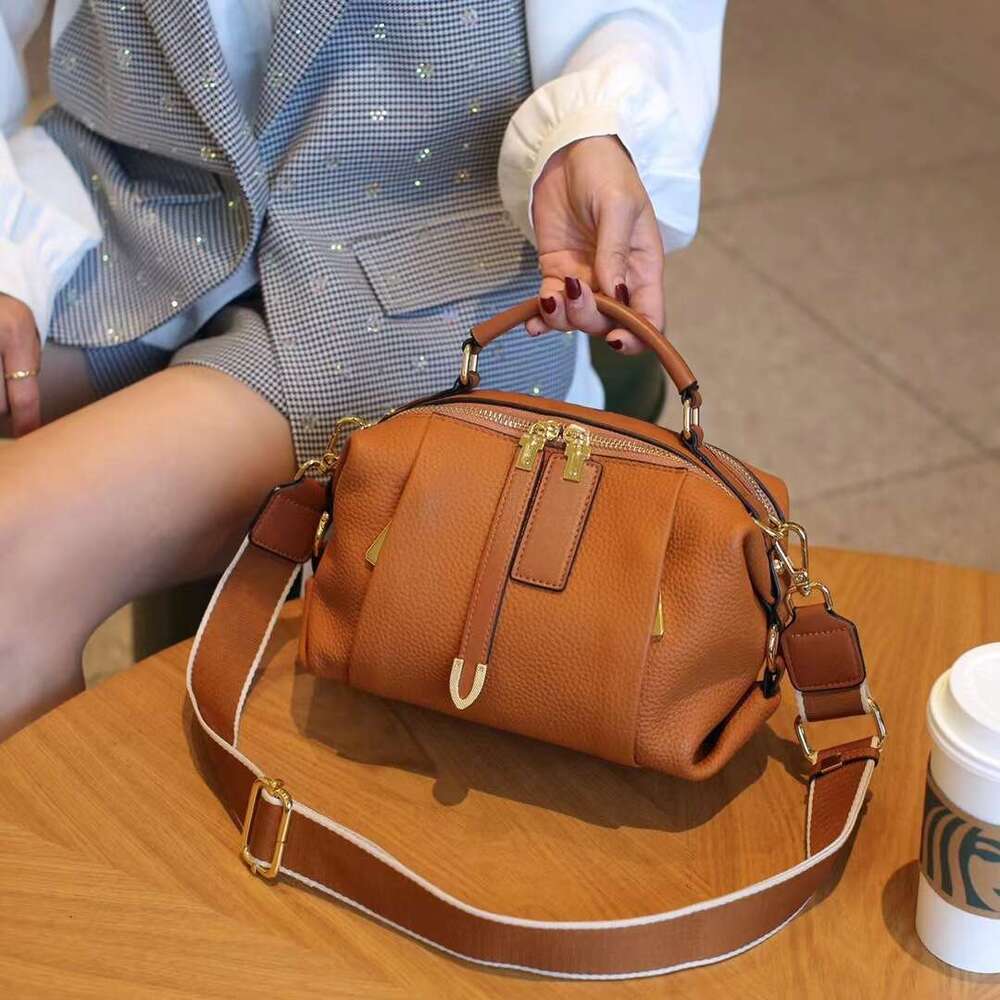Tote Bag Made Of Genuine Leather Women S High End Shoulder Bag TOGO Top Layer Cowhide Handbag Crossbody Bag KQ