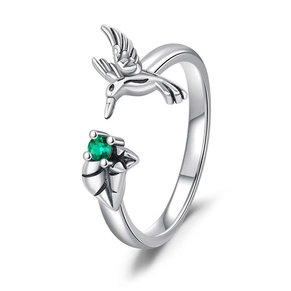 925 Sterling Silver Lucky Unicorn - Rings Sparkling Luminous Firefly Ring For Women Wedding Ring Jewelry GiftXJ250514