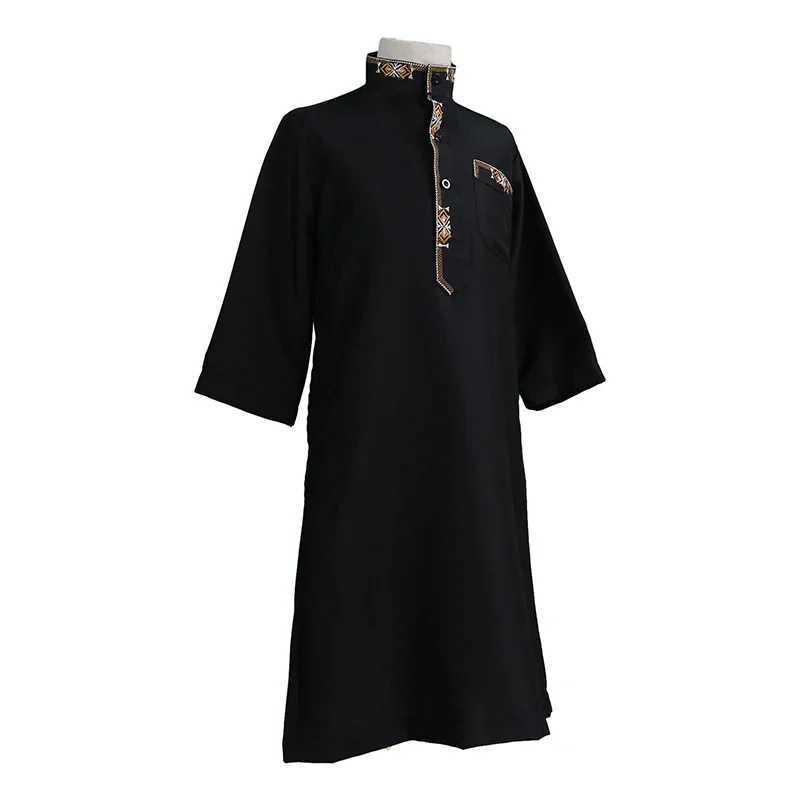 Ramadan Eid Muslim Kids Embroidery Robe Jubba Thobe Islamic Arab Boys Kaftan Children Abaya Traditional Clothes Turkey X250514