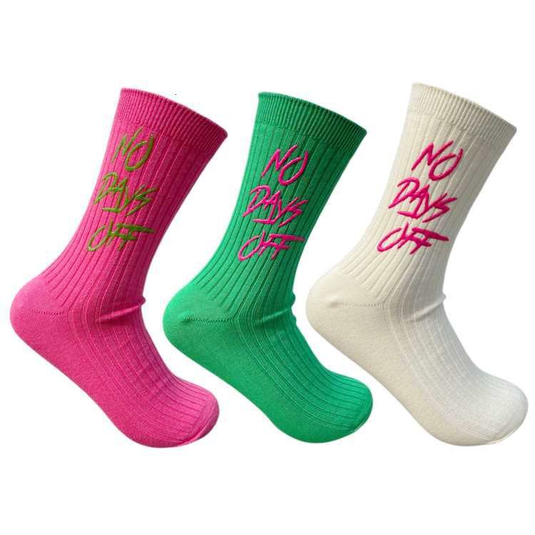 Designer Socks Printed Letters Men And Women S Mid Tube Cotton Double Needle Trendy Socks Internet Famous Minimalist Sports Street Skateboarding Socks
