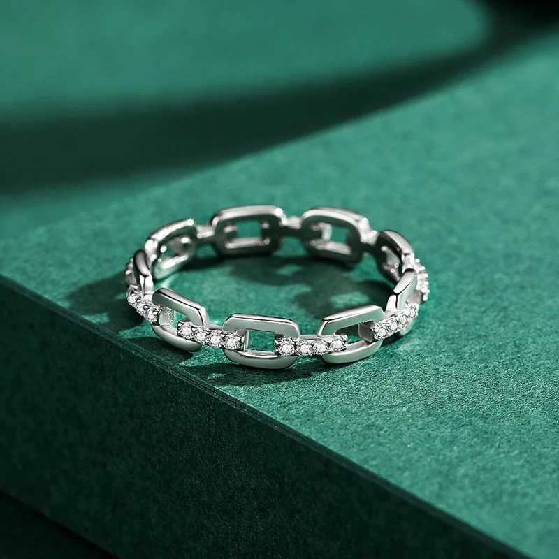 925 Sterling Silver Geometric Clear CZ Ring for Women Exquisite Stackable Finger Rings Wedding Party Statement Jewelry GiftXJ250514