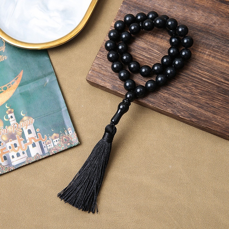 Prayer tassel Muslim Saudi bracelet, 33 beads handmade bead imitation coral bracelet