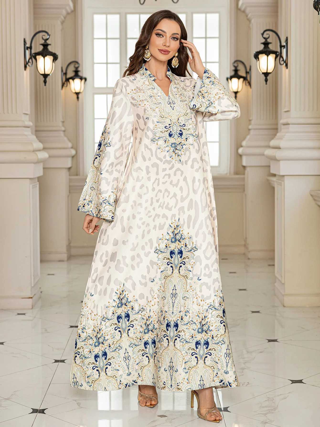 Summer Party Dress for Women Abaya Leopard Print Vestidos Largos 2025 Eid Muslim Caftan Robe Jalabiya Ramadan Morocco Kaftan X250514
