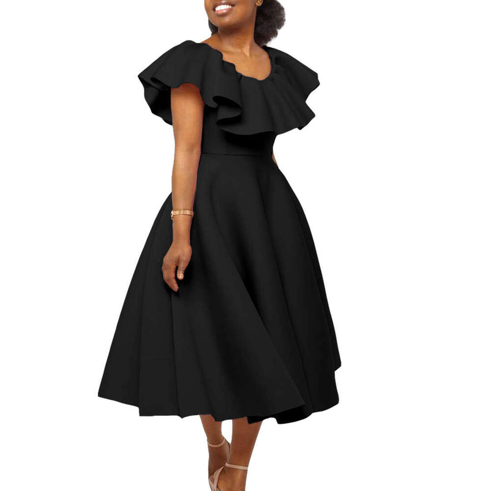 Women's Wear Women's Wear Fashionable And Elegant Ruffle Large Skirt, Banquet Dress, Evening Dress