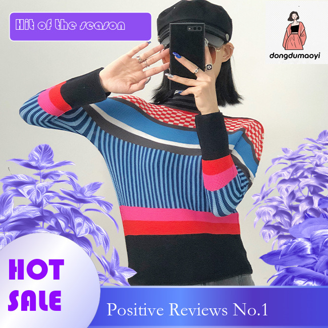 dongdumaoyi Miyake T-shirt base shirt 2024 Spring Autumn design high-end short sleeved new unique and chic printed pleated top
