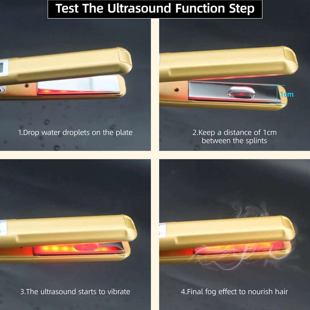 Cold Care Ultrasonic Infrared Straightener Professional Flat Iron Hair Treament Styler Therapy Conditioning Tools