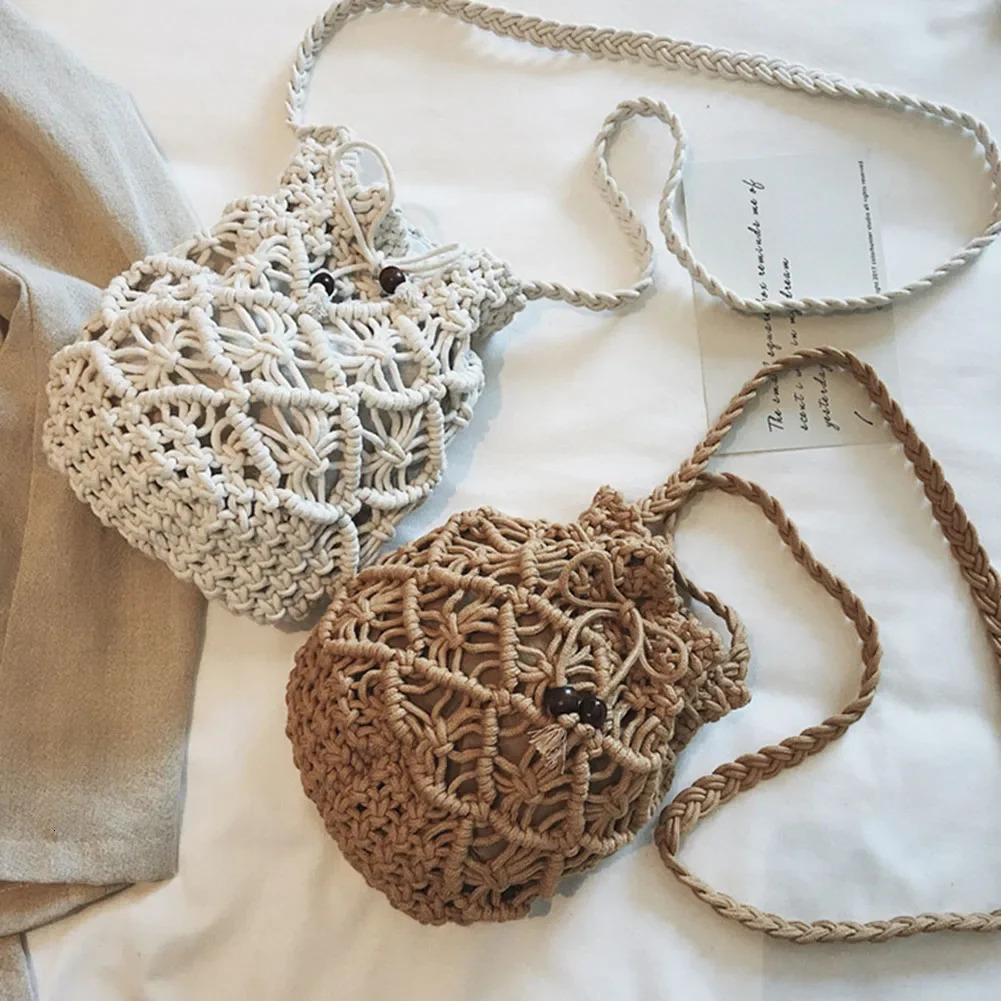 Summer Fashion Handmade Bucket Bags for Women Shoulder Crossbody Bag Female Handbag 250514