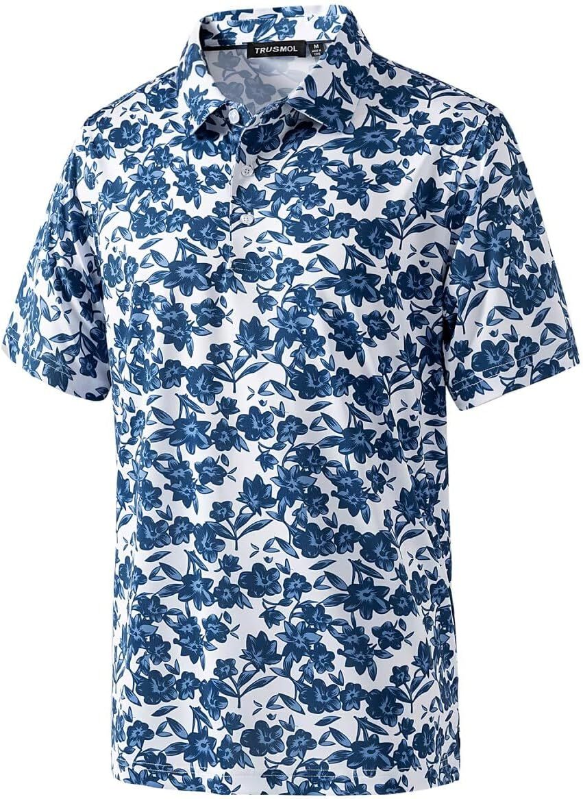 Mens Polo shirt Golf Shirts for Men Dry Fit Performance Print Short Sleeve Moisture Wicking Golf Polo Shirts Polos shirts tshirt Casual tops summer cl