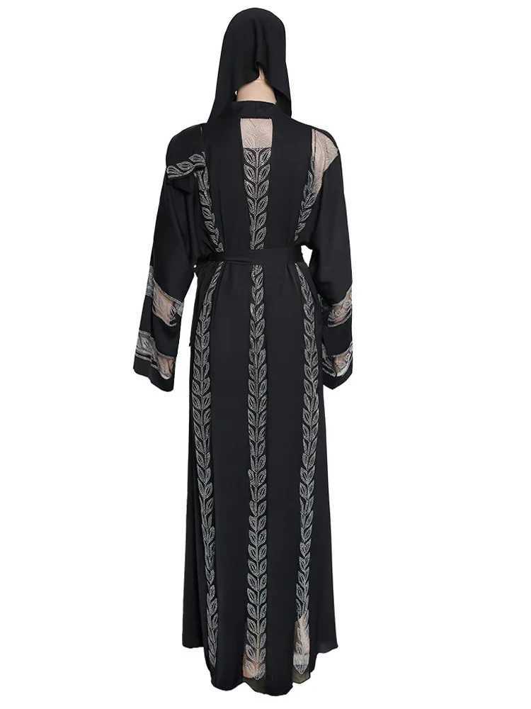 Dubai Women Hijab Abayas 2025 eid mubarak Long Slve Diamond Dress Ensemble Femme Musulmane 2 PCS Set Islamic Clothing Boubou X250514