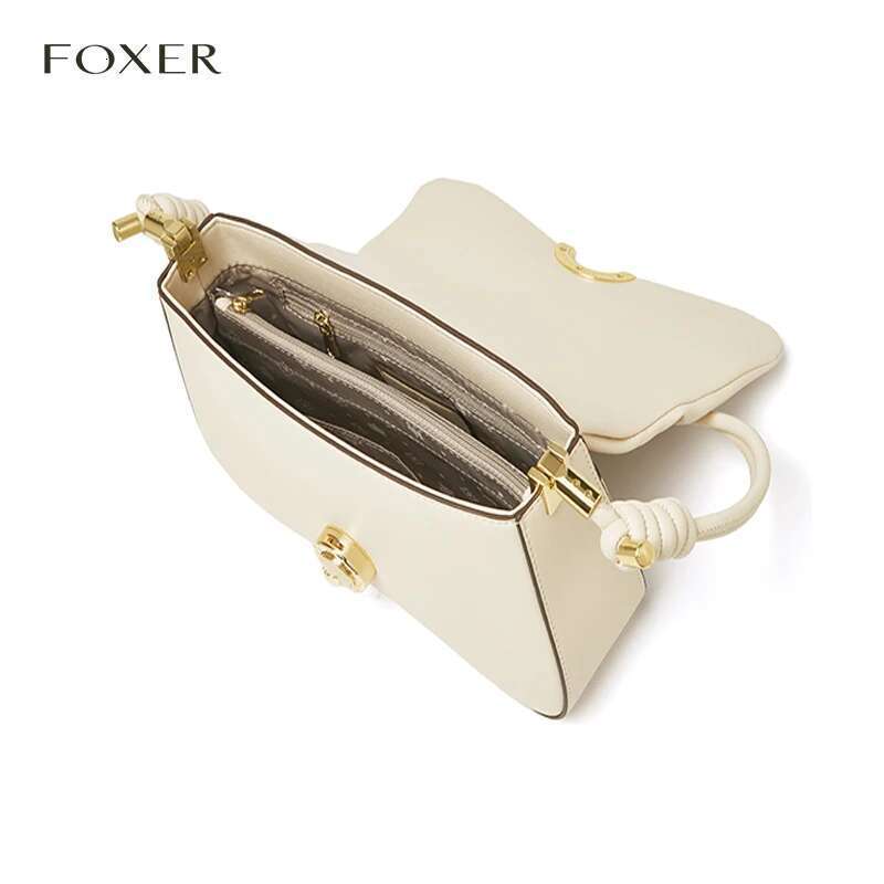 FOXER Soft Split Leather Women's Shoulder Flap Bag,Fashion Girl's Crossbody Bag Purse,Festival Gift For Girlfriend,Wife