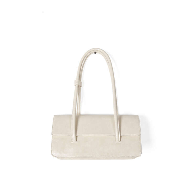 Women's New Korean Version Of Handbag With Niche Design, Oil Wax Leather Single Shoulder Underarm Bag, High-End Texture, Fashionable Portable Tot