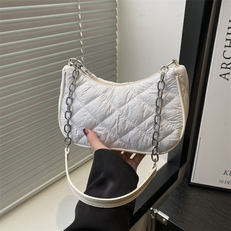 Free Delivery Designer Bag Small Square For Women 2025 Winter Korean Edition Trendy Simple Underarm Fashion Diamond Grid Chain Shoulder Bag Luxury Bag