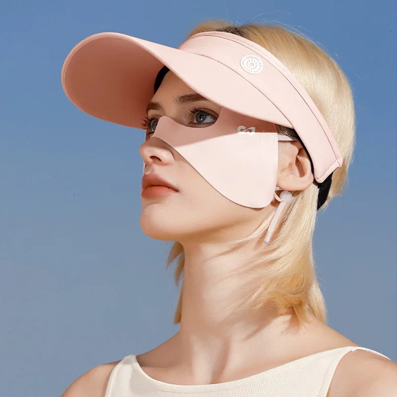 Summer Eye Protection Sunscreen Mask Outdoor Golf Cycling Anti-UV Eye Patches Breathable Adjustable Ice Silk Butterfly Mask 250514
