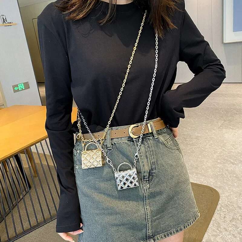Metal Shoulder Fashion Bags for Women High Quality Crossbody Designer Clothing Accessories Satchel Cute Mini Dia Bag