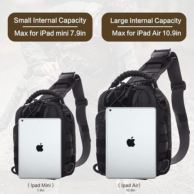 VOTAGOO Tactical Sling Bag Pack Military Rover Shoulder Bag Molle Assault Range Bag Backpack 1050D