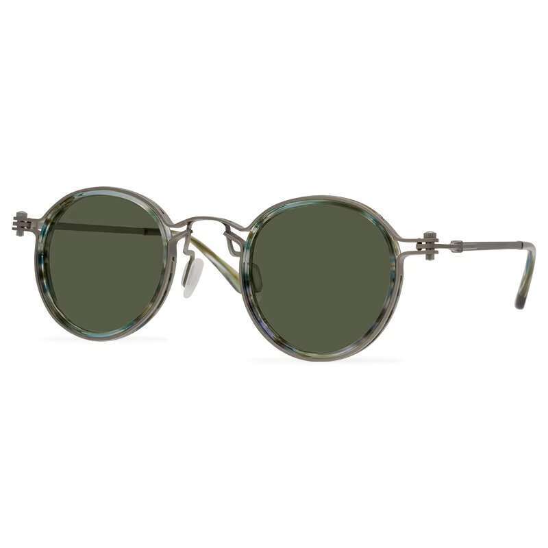 Circular small frame trendy TAC polarized wild sunglasses